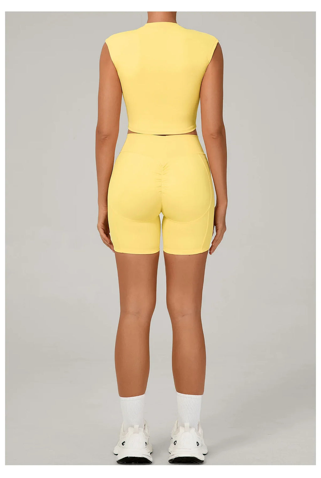 Naked Yoga Sets Women Quick Drying Slim Sports Shirt Fitness Suit Outdoors Sport High Waist Shorts Tight Running Workout Clothes