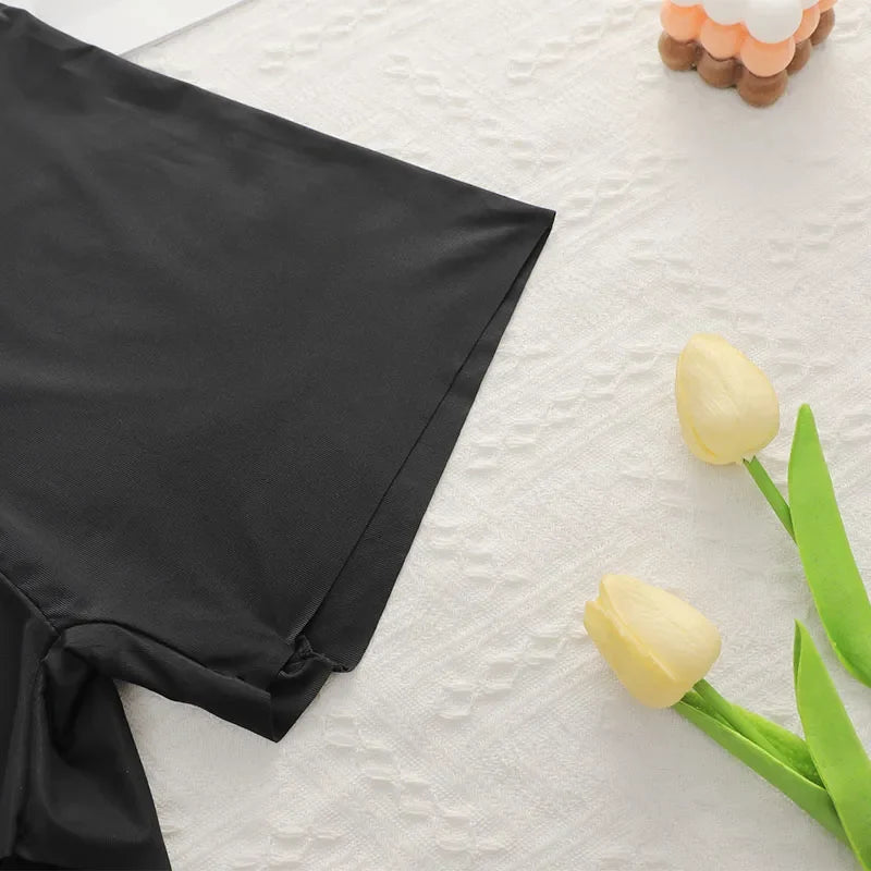 Women's Oversized Underwear With Ice Silk Seamless And Non Tight Safety Pants, Anti Glare Suitable For Plump Women XL-4XL Z2420