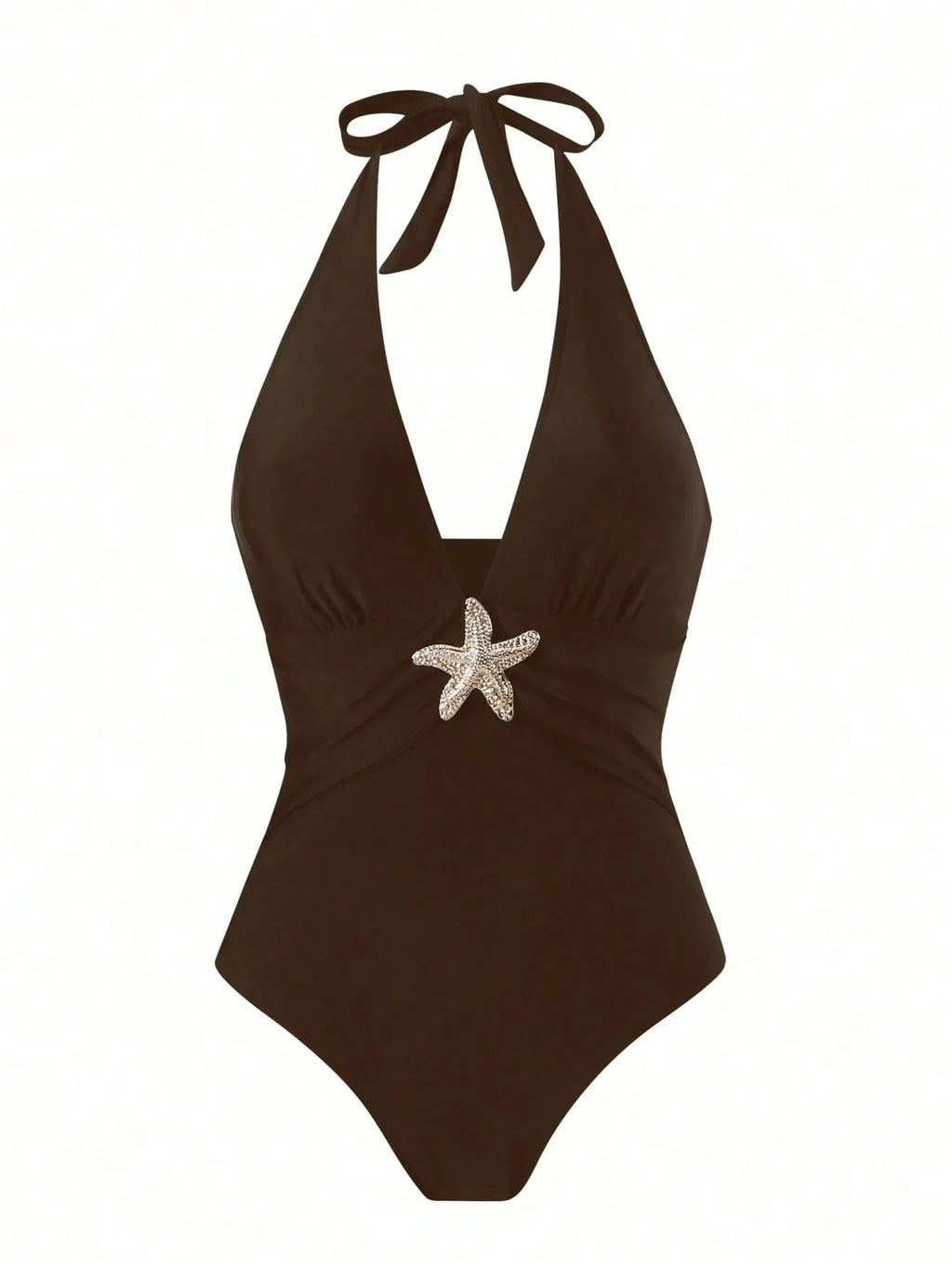 Vintage Black White Long Skirt Swimwear Sets Women Deep V Neck Starfish Hollow Out Bathing Suit Holiday One Piece Swimsuit 2026