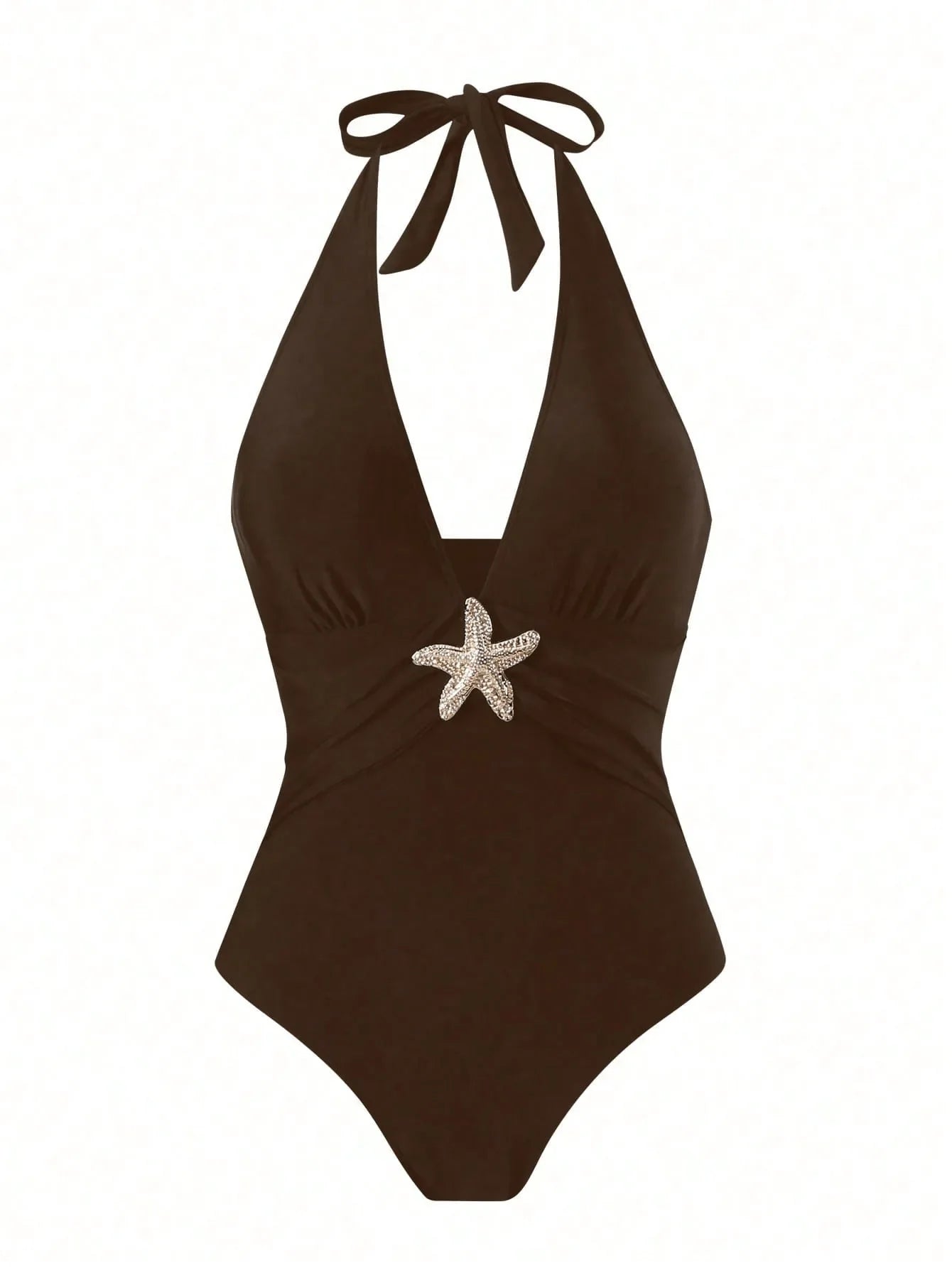 Vintage Black White Long Skirt Swimwear Sets Women Deep V Neck Starfish Hollow Out Bathing Suit Holiday One Piece Swimsuit 2026