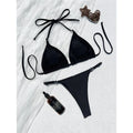 2026 Sexy Halter Bikini Female Swimsuit Women Swimwear Two-Pieces Bikini Set High Cut Leg Padded Bather Bathing Suit Swim V8271