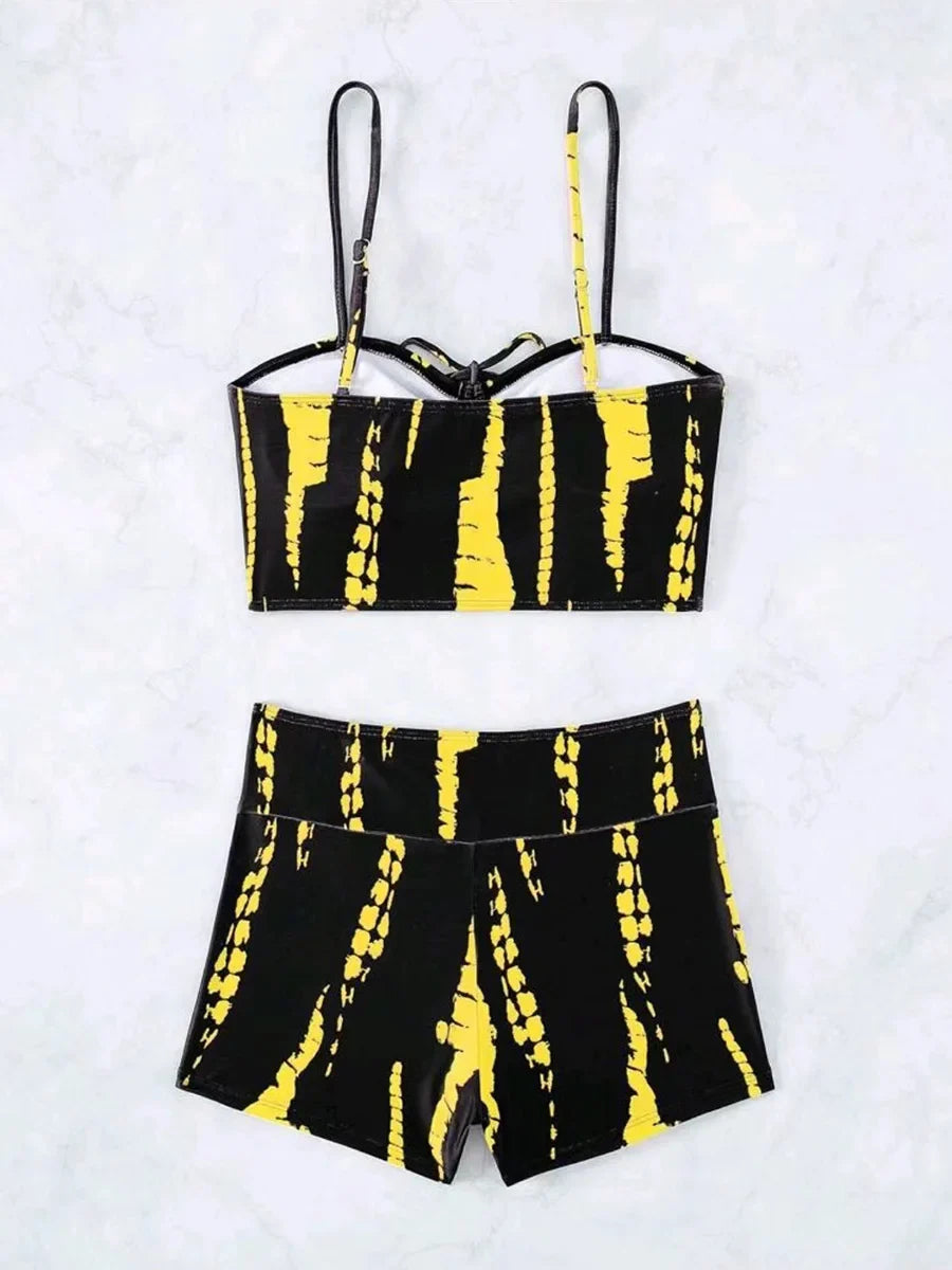 2026 Print High Waist String Two Piece Bikini Women Swimwear Female Swimsuit Bathers Bathing Swimming Suit Beachwear Summer