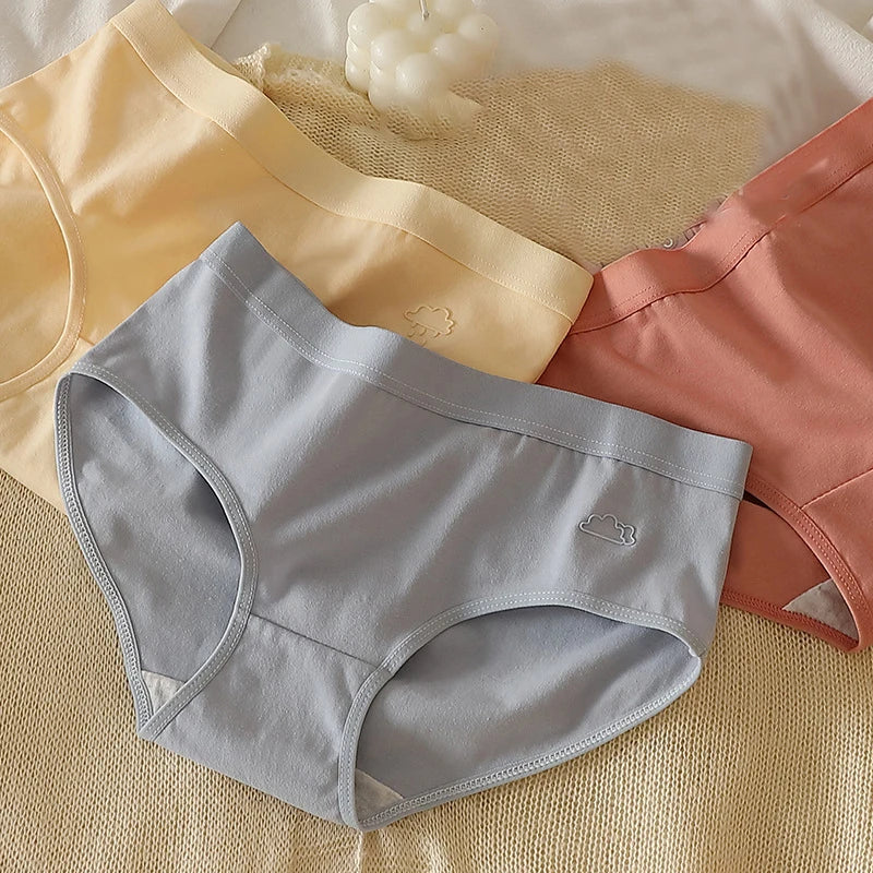 5Pcs Women's Cotton Underwear Panty Cute Sexy Panties Female Seamless Underpants Solid Color Panty Intimates Women Lingerie S-XL