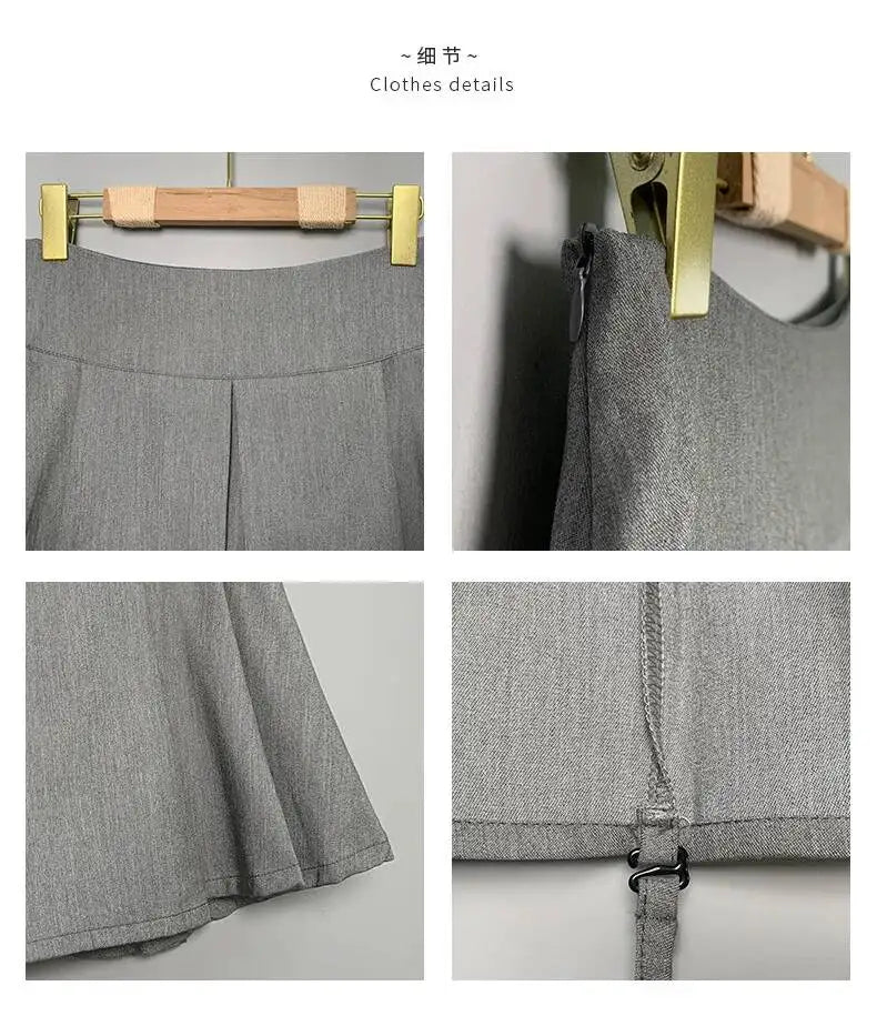 WOMENGAGA Korea Style Sexy Slim High Waist Strap A-line Half Length Skirt Fashion Women Skorts JK Sweet 2023 New  OW3W