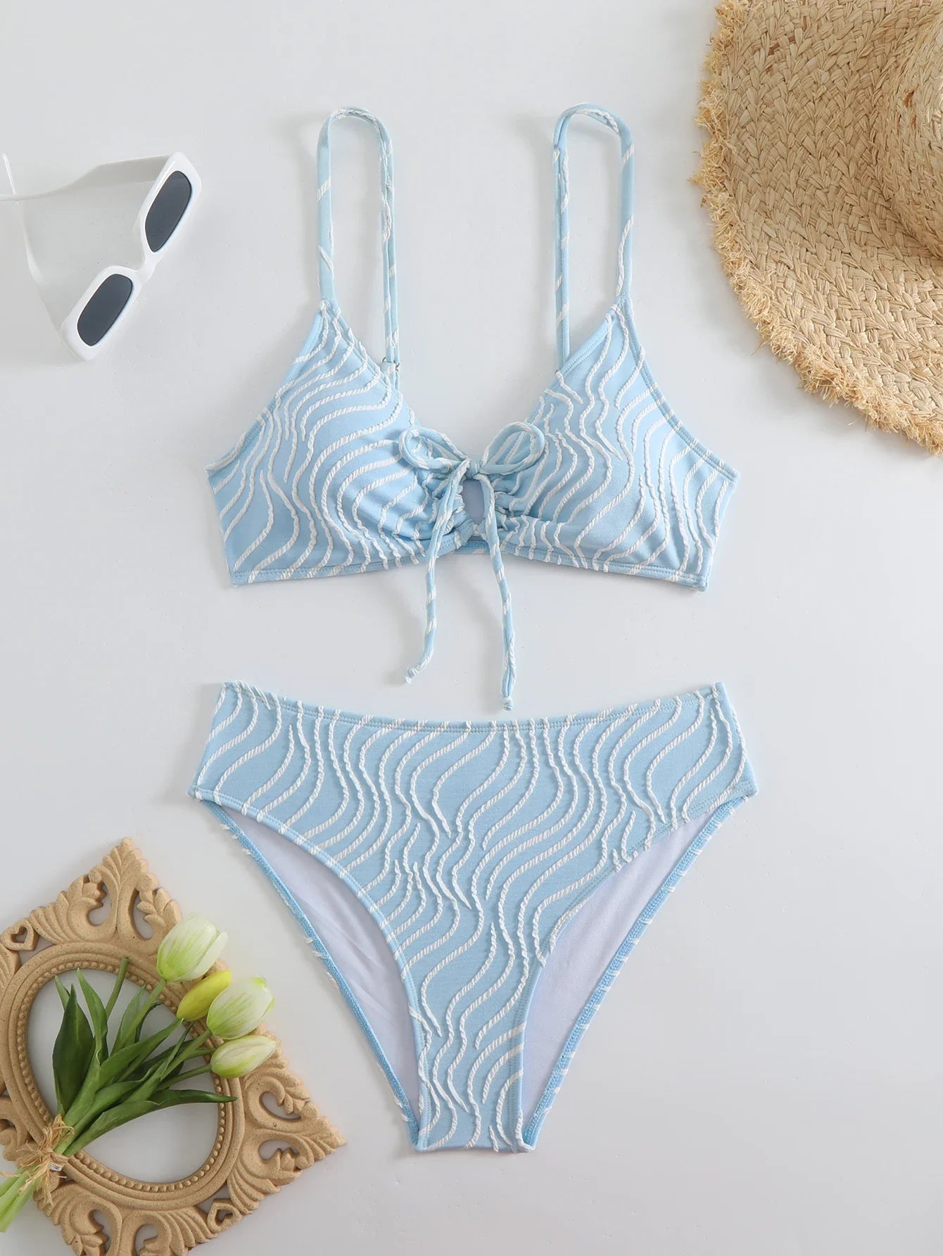 High Waist Bikini 2026 Women Strappy Swimsuit Sexy Striped Swimwear Female Bathers Bathing Swimming Swim Suit Beachwear