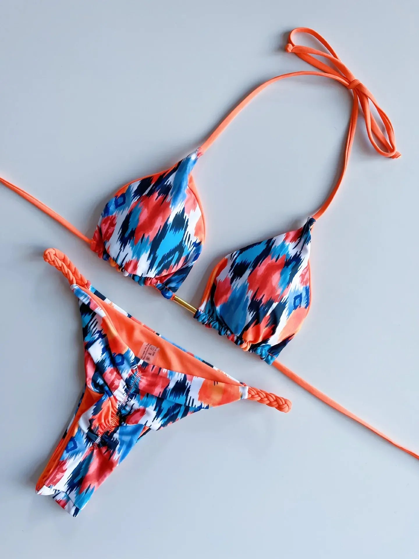 Leopard Halter Scrunch Butt Mini Micro Thong Bikini Women Swimwear Female Swimsuit Two-pieces Bikini Set Bathing Suit Swim Lady