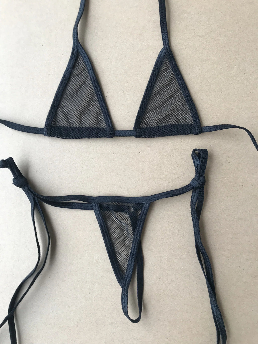 DEKA Women Sexy Bandage Mini Micro Bikini Set Mesh Transparent Erotic Bathingsuit Beachwear Sunbath Lingerie Underwear Plus Size