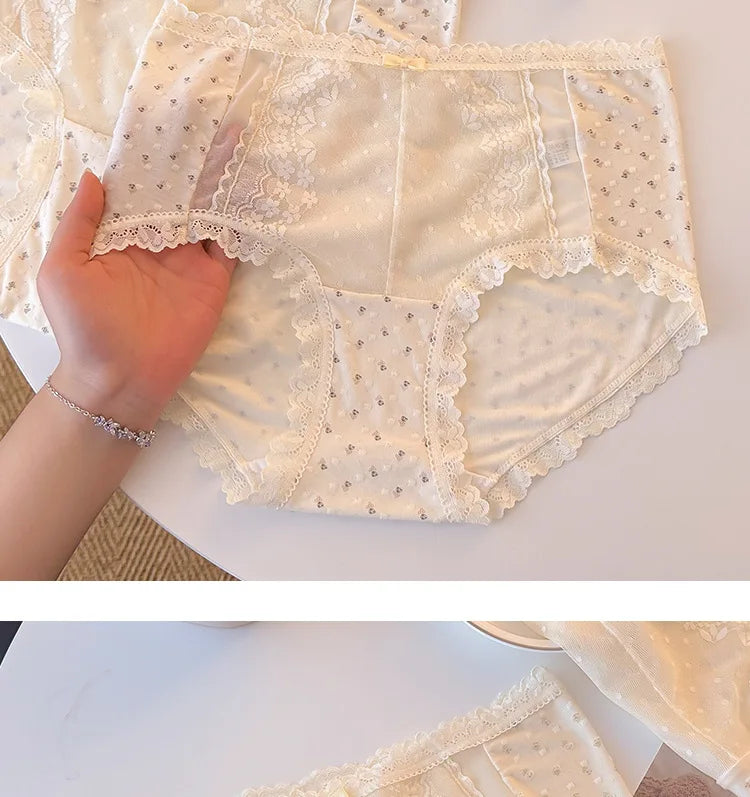 Girls' comfortable underwear cotton inseam mid-waist briefs for women