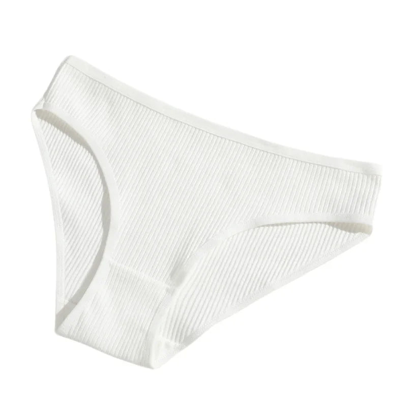4Pcs/Set Cotton Panties For Women Low Rise Underwear Breathable Briefs Solid Color Sports Underpants Female Lingerie