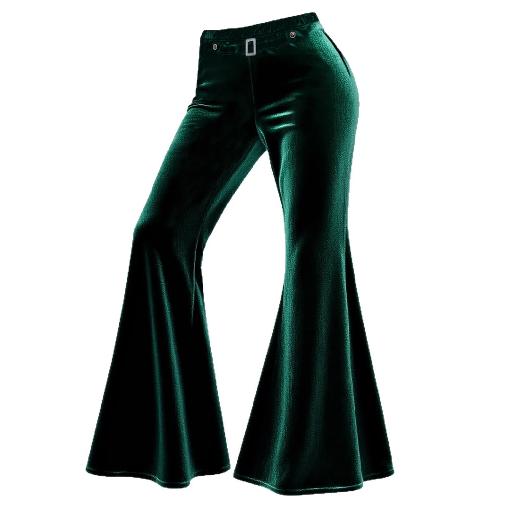 spring and autumn versatile wide-leg pants with metal decoration large size gold velvet wide-leg pants casual pants