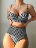 2026 High Waist Bikinis Women Print Push Up Swimsuit Floral Swimwear Female Bathers Bathing Swimming Suit Summer Beachwear