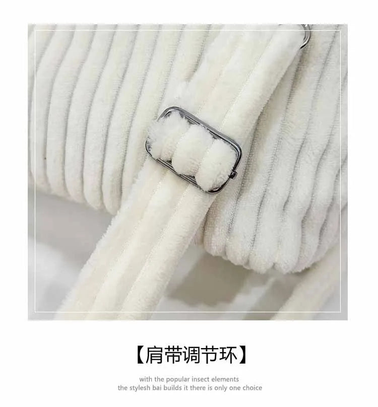 2026 Autumn New Women's Corduroy Tote Bag - Large Capacity, High-End Texture, Fashionable Commuter Shoulder & Crossbody Bag