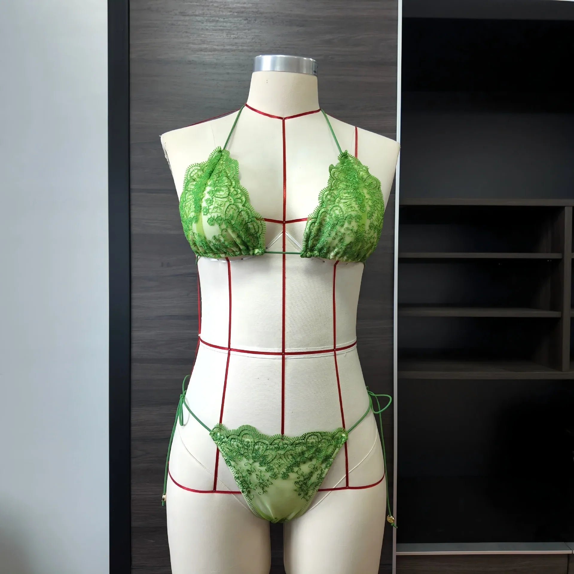 2026 Sexy 2 Piece Bikini Sets Lace bordered Bikini Micro Thongs Bathing Suit Swimsuit Women Biquini Bandage Beachwear Swimwear