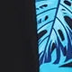 Vintage Blue Leaves Print Spliced One Piece Swimsuit Surfing Suit for Women Zipper Conservative Sports Bathing Suit Swimwear