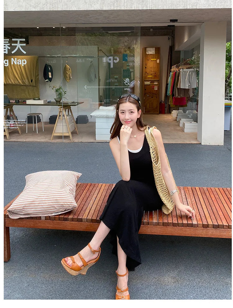 Women’s Sandals Cowhide Shoes Thick Platform Heel Sandals Elegant Lady Summer Apricot High Heel Peep Toe Buckle Sandals