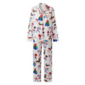 Women Christmas Two Pieces Pajama Set Bow/Dog/Snowman Print Long Sleeve Shirt with Pants Sleepwear Loungewear