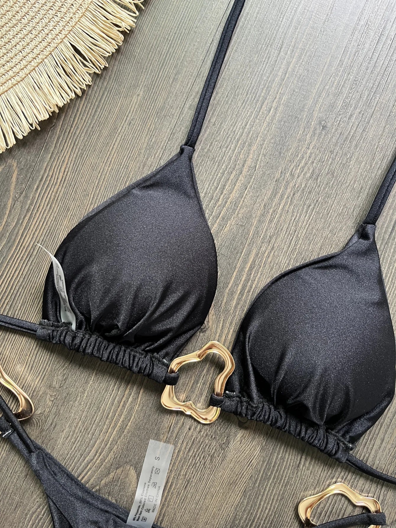 New Sexy Bikini Solid Color Lace-up Split Two-piece Swimsuit for Women