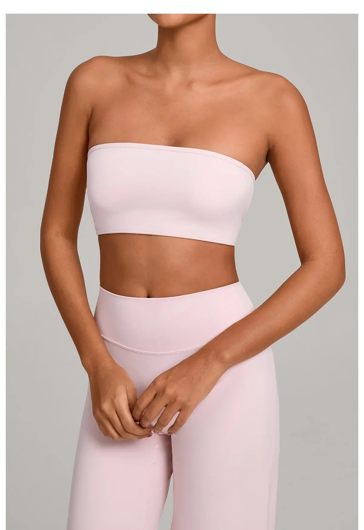 Women Strapless Sports Bra Gym Top Quick-Drying Yoga Clothes Women Tube Top Fitness Chest Wrap Underwear Workout Bra Female