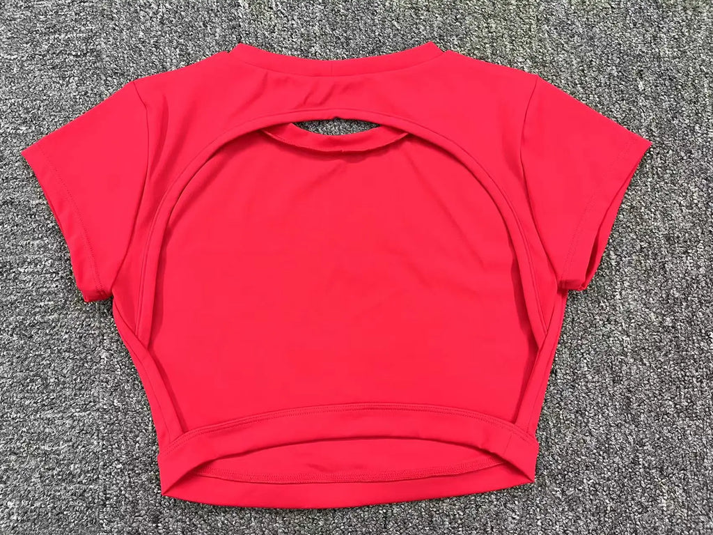 Hearuisavy Summer Customizable Sports Shirts Workout Sportswear Backless Yoga Clothing Chest Pads Sport Crop Tops Gym Top Women