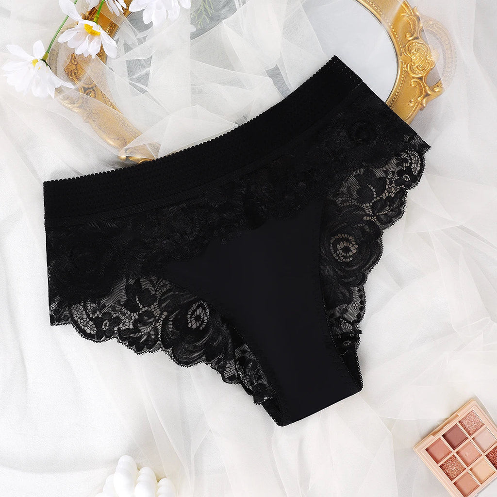 1pcs Fashion Style Elegant Women's Panties Low Waist Floral  Sexy Lingerie Comfortable Female Underpants Hot Sale Lady Briefs
