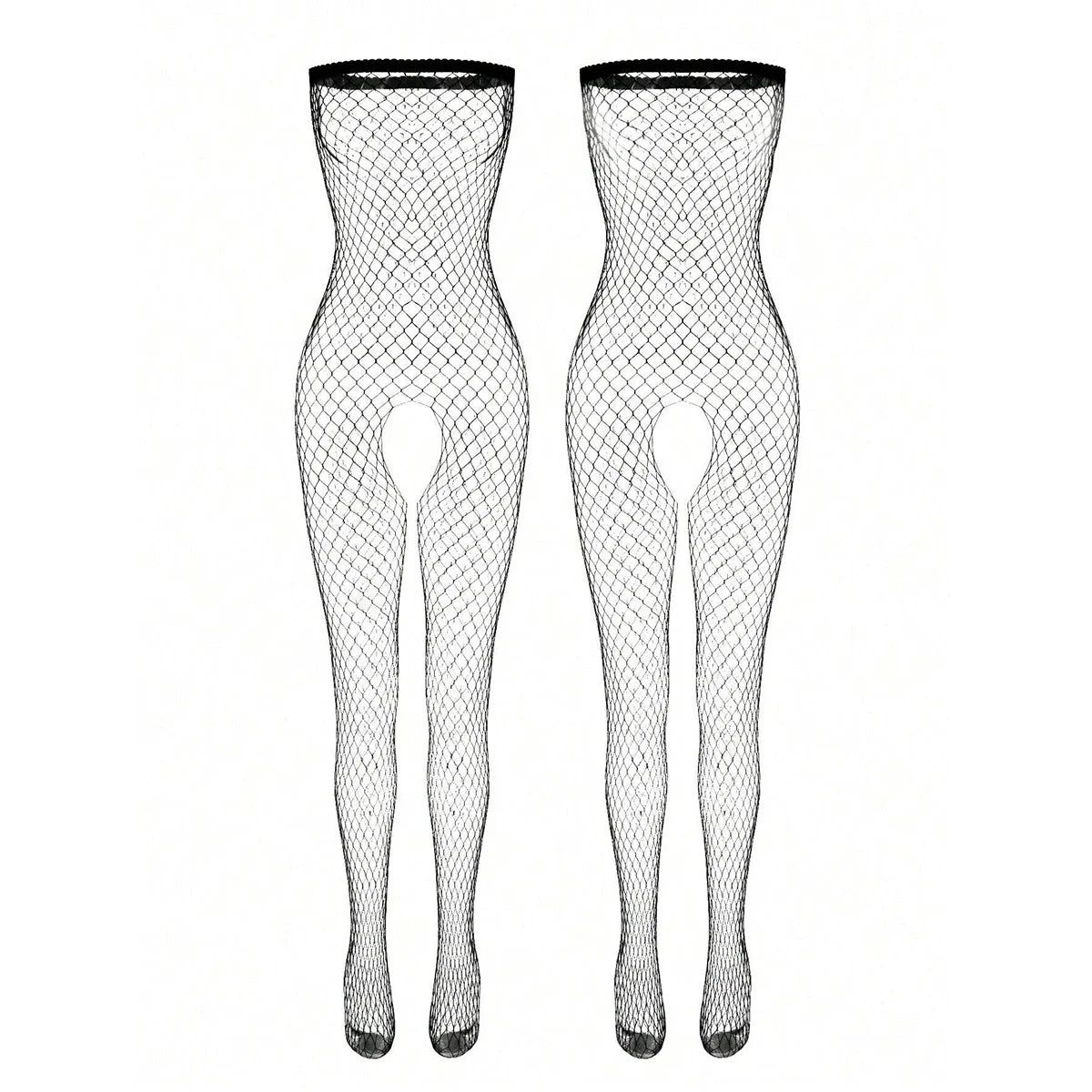 Crotchless Teddy Bodysuits Sexy Lingerie Women Fishnet Hollow Open Bra Underwear Erotic Apparel Black Bodysuit & Body Stockings