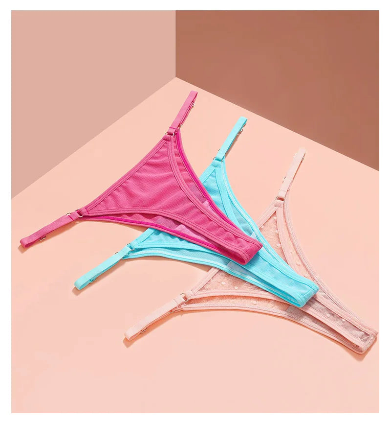 Sexy Girls G String Lace Panties Women Briefs Hollow Out Transparent Thong Thin Underwear Female Low Waist Lingerie Size S-XL