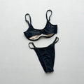 New Splicing Mesh Sheer Bikini Women Swimwear Female Swimsuit Two-Pieces Bikini Set High Leg Cut Bather Bathing Suit Swim V7742
