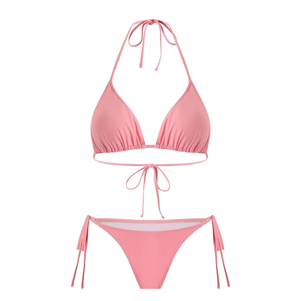 S - XL Striped Long Sleeve Cover Up Bikini Female Swimsuit Women Swimwear Bather Bathing Suit Swim Three-pieces Bikini set K8128