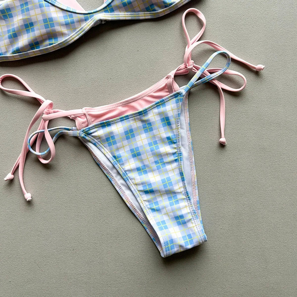 Sexy Orange Polka Dot Print Contrast Micro Bikini 2026 Women Hollow Out Push Up Bra Thong Swimsuit Summer Bathing Suit Swimwear