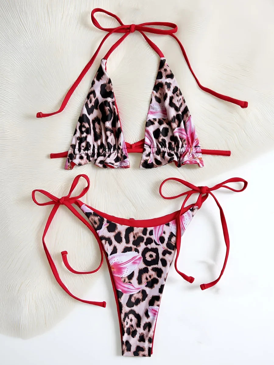 XS - L Two-side Wearable Reverside Bikini Women Swimwear Female Swimsuit Three-pieces Bikini Set Bathing Suit Swim Beachwear