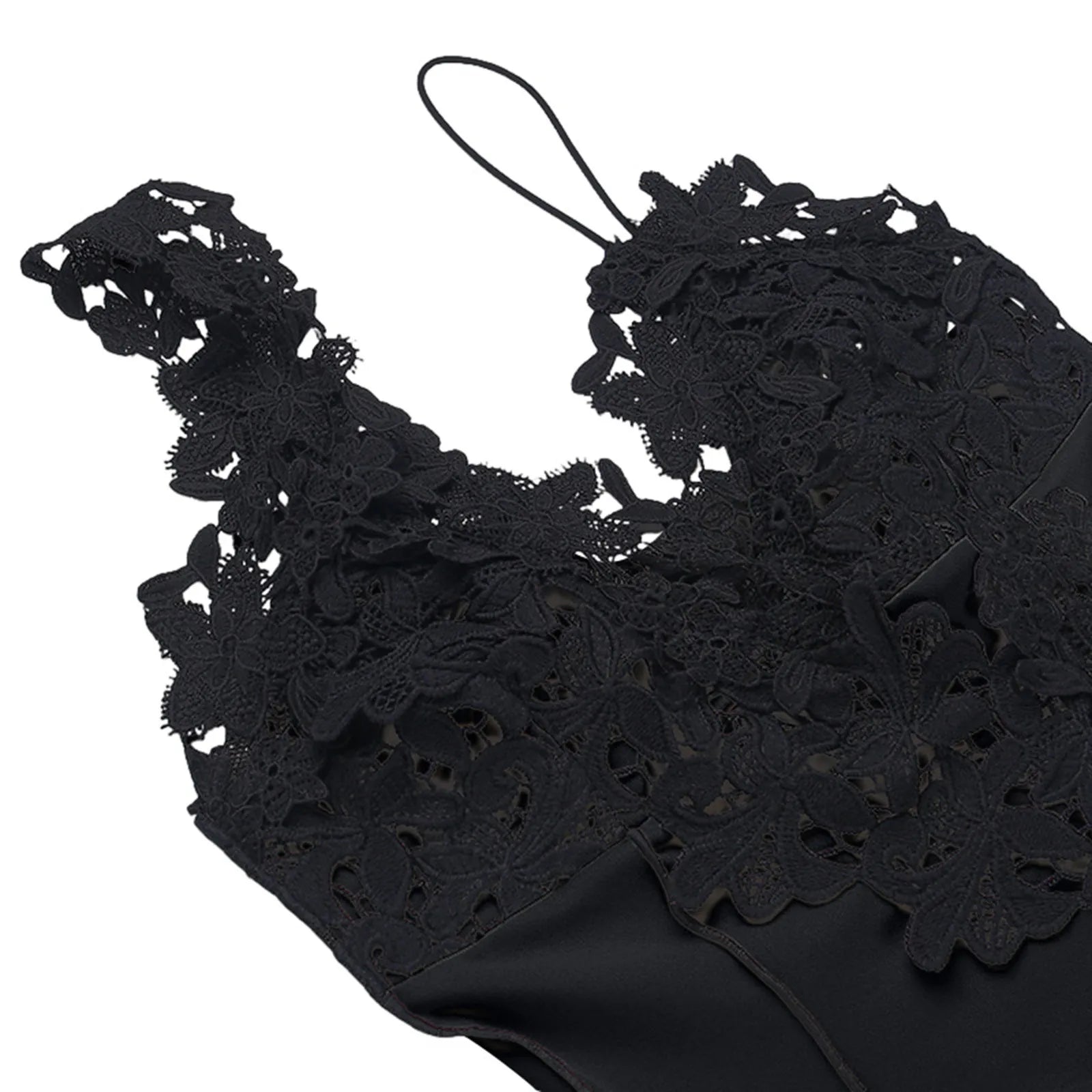 Womens Sexy Deep V Suspender Dress Lace Patchwork Slim Open Back Casual Dresses Summer High Waist Side Slit Midi Bodycon Dress