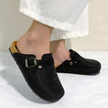 Shiny Rhinestones Outdoor Slippers Women's Shoes 2026 Summer Trend Luxury Platform Sandals Black Buckle Cork Clog Luxury Mules