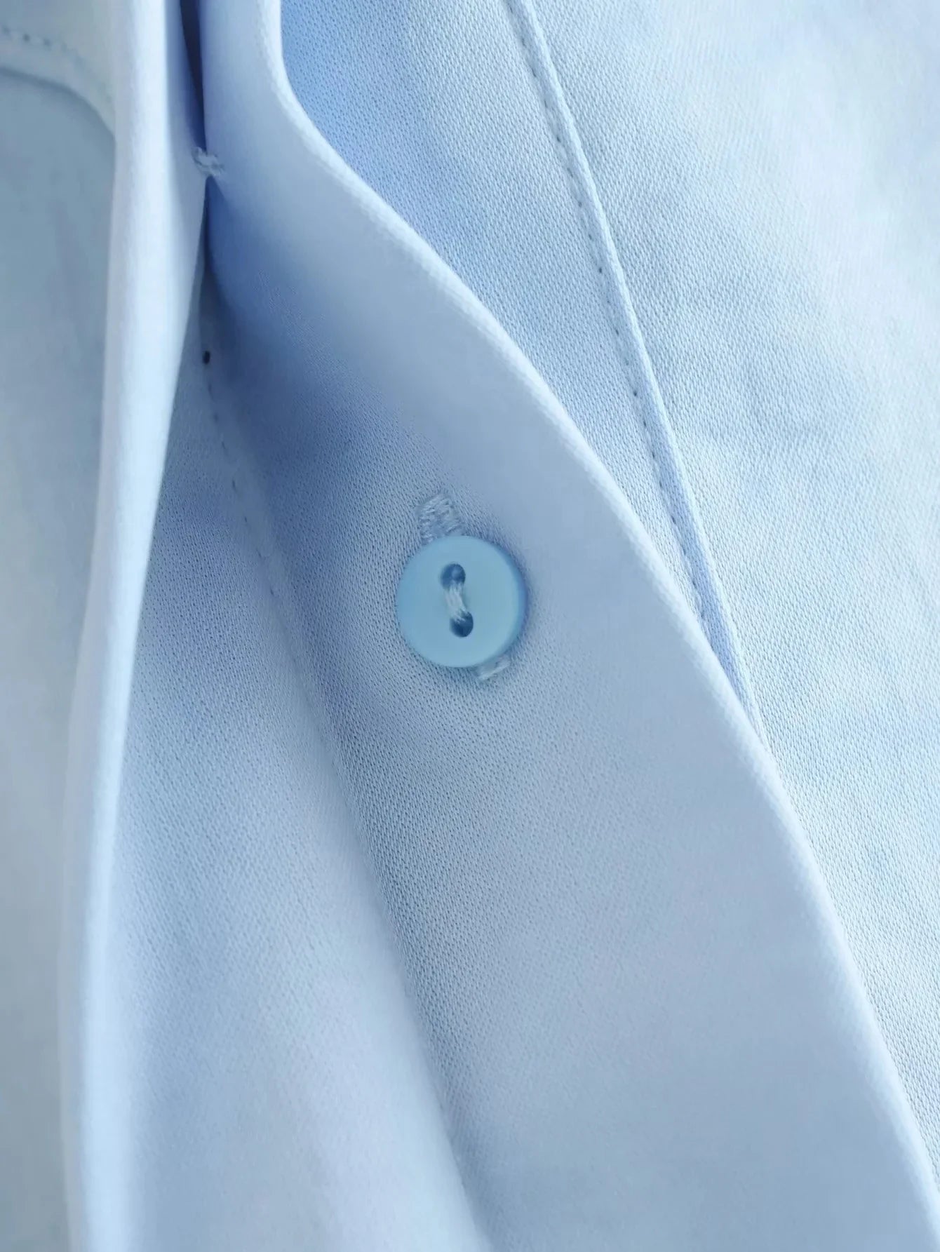 Foridol Ruffles Folds Light Blue Office Lady Satin Shirt Blouse Long Sleeve Spring Fashion Solid Button Up Blusa Autumn 2025