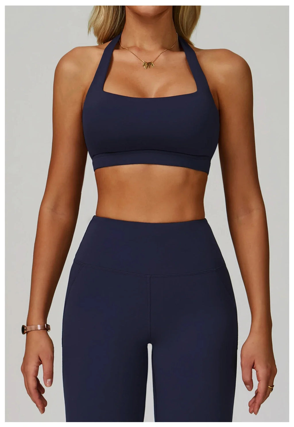 Woman Bra Gym Underwear Yoga Sport Bra Outdoor Jogging Hanging Neck Shoulder Strap Fitness Sports Bra Breathable Sexy Female Top