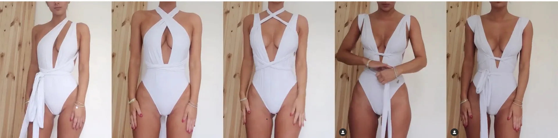 Sexy Red One Piece Swimsuit 2026 Women Push Up Lace Up Bandage Bodysuit Brazilian Deep V Neck Backless Bathing Suit Swimwear