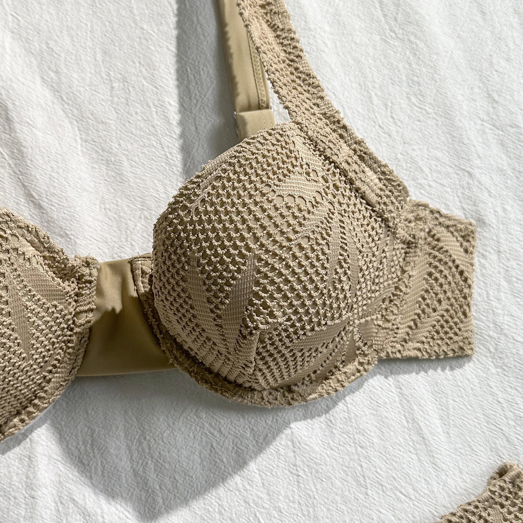 With Mesh Skirt Underwired Bra Cup Bikini Women Swimwear Female Swimsuit Three-pieces Bikini Set Bathing Suit Swim Beachwear