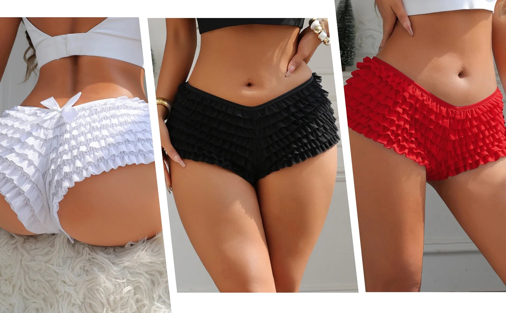 Women Panties Mid Waist Dance Gauze Underpants Cute Sweet Underwear Lady's Cake Layer Trunk Comfort Breathable Ballet Underwear