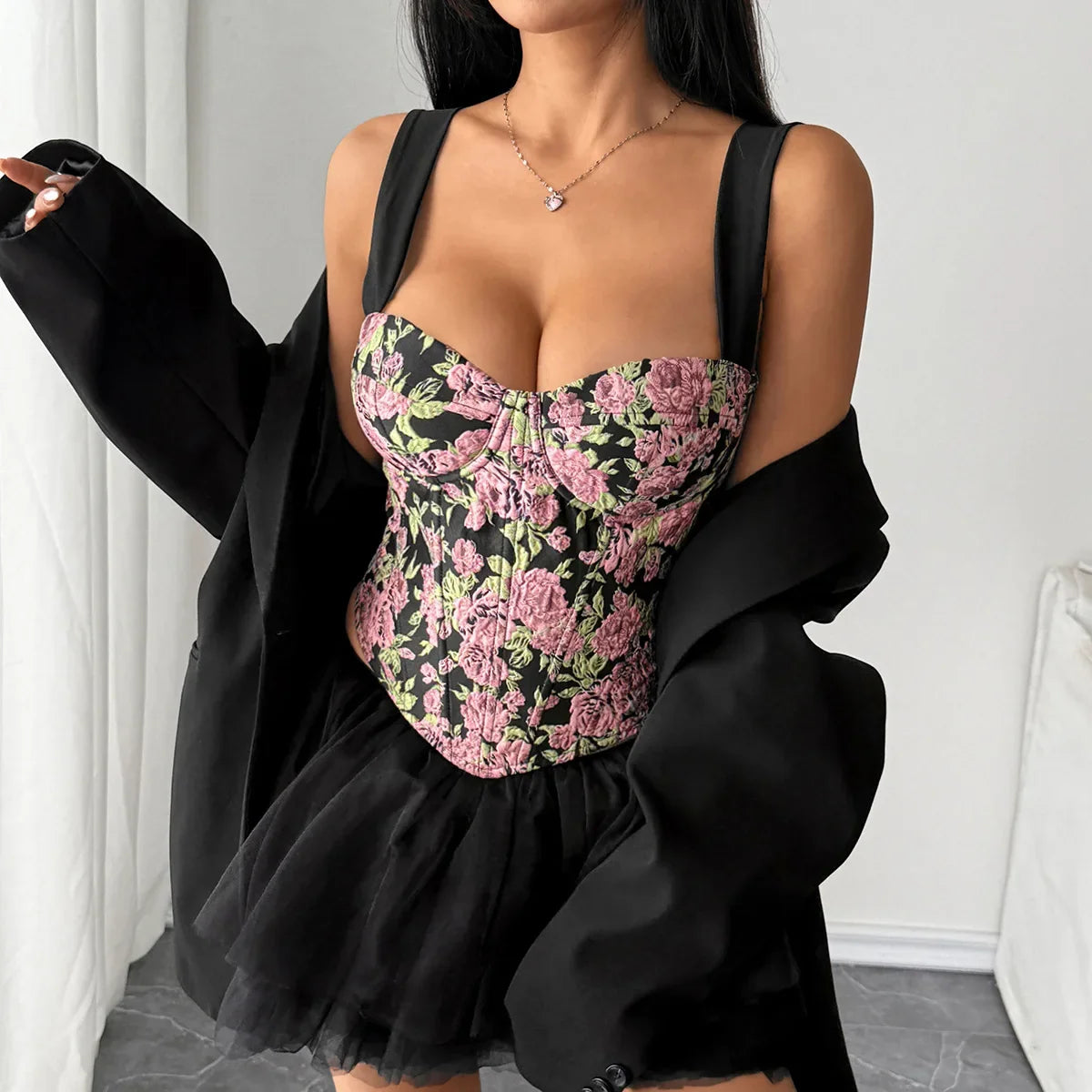 Phantasy Women's Leopard Strap Vest Sexy Backless Floral Print Camisole Fashion Lace up Corset Top 2026 Summer Female Clothing