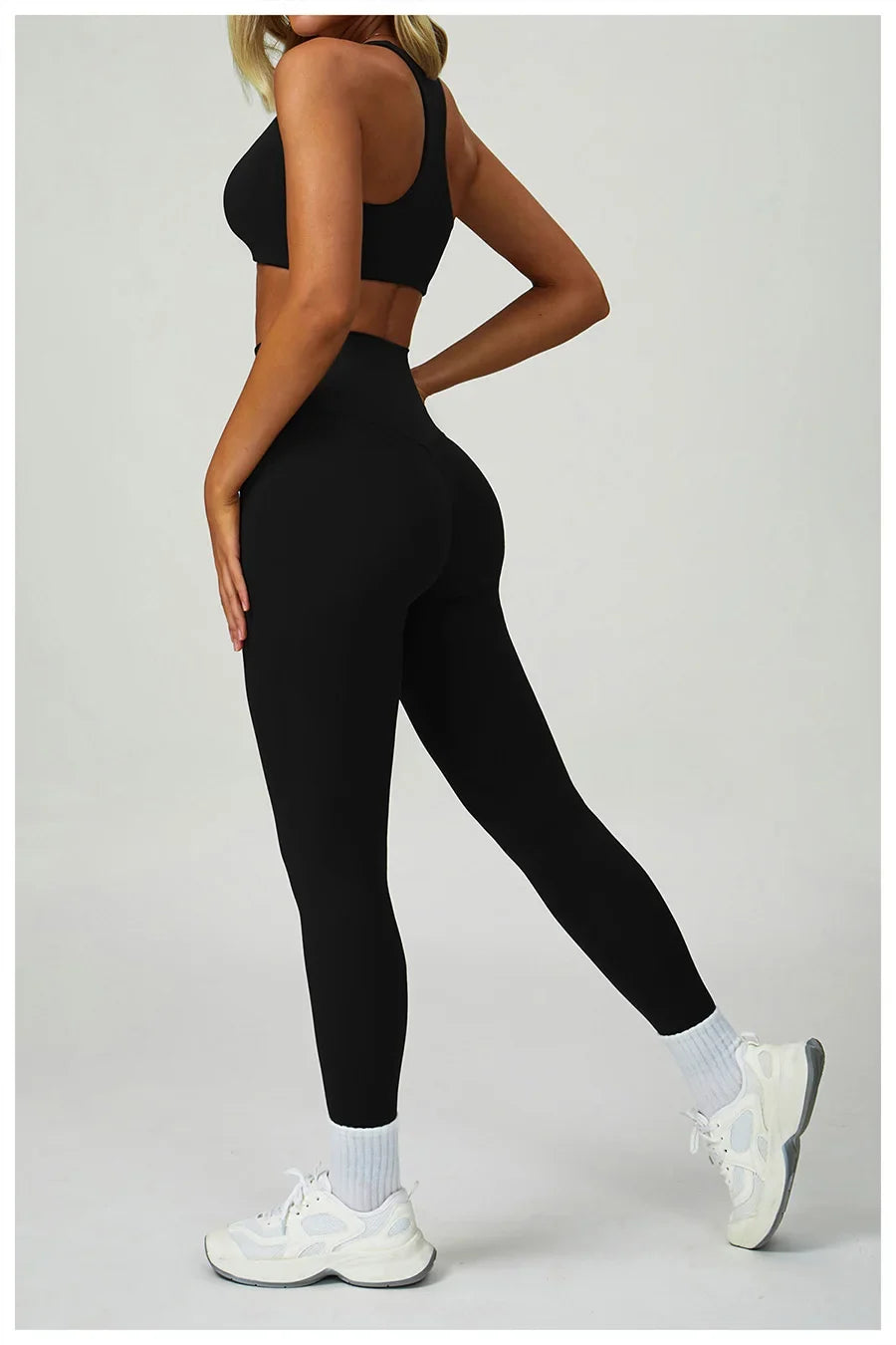 New Sportswear Seamless Yoga Set Gym Clothes Sportswear Long sleeved jacket Women Fitness Set Tracksuits Sports Bra Gym Leggings