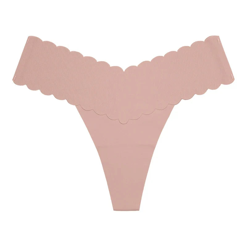 Ice Silk Women Panties Seamless Sexy G String Thong Underwear T Back Sports Yoga Girls Briefs Underpants Plus Size S-XL
