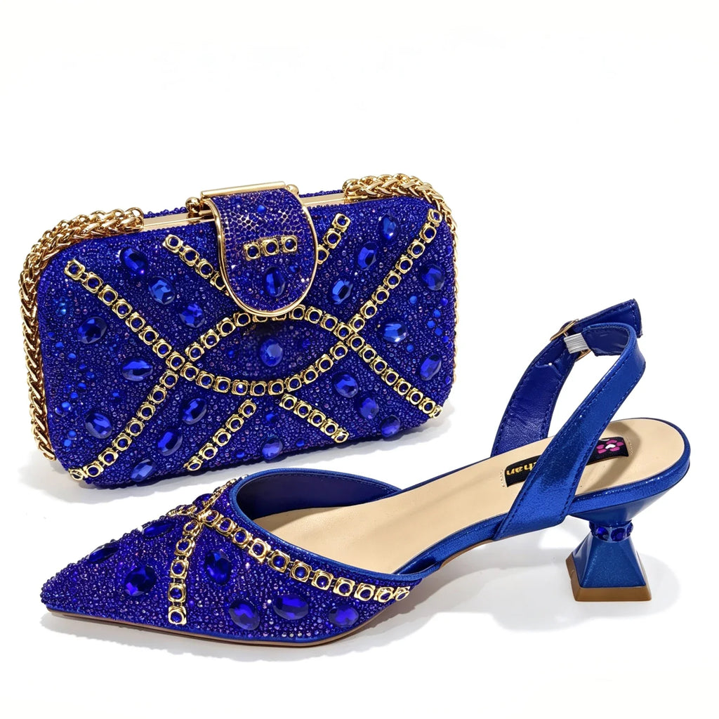 Doershow Italian Shoe and Bag Set New 2026 Women Shoes and Bag Set In Italy wine Italian Shoes with Matching Bag 1-16