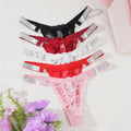 5pcs/pack Sexy Lace Women thongs Floral Elegant Sexy Lingerie Breathable Comfortable Lady g-string Multi-color Female Underwear