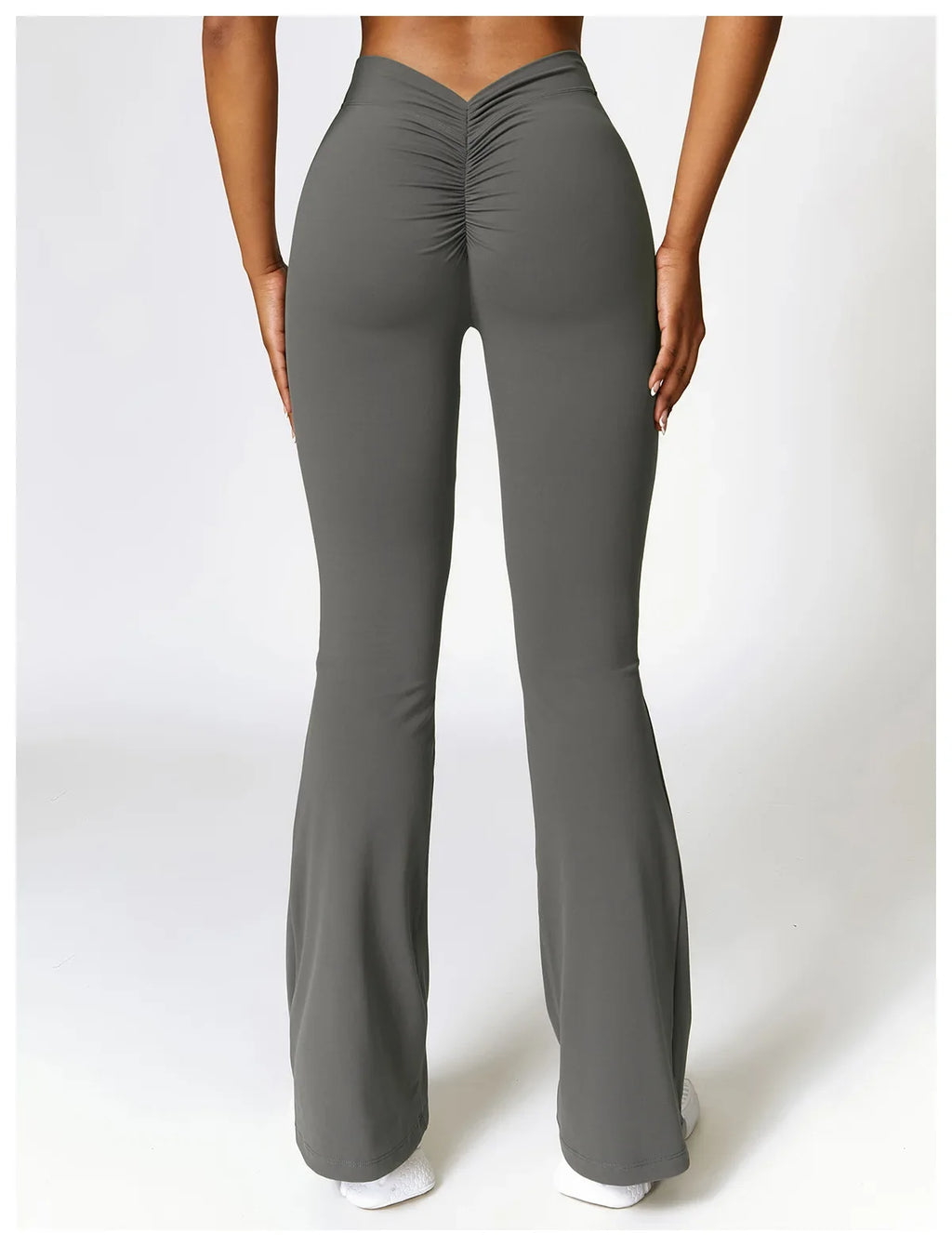 Sexy Sports Leggings Women V Back Scrunch Flares Leggings High Waist Yoga Flares Pants Push Up Gym Leggings Women Yoga Clothes