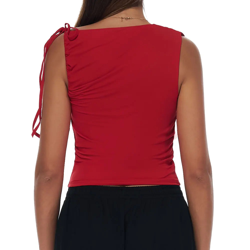 Sexy Shoulder Yoga Top Sleeveless Fitness Women Solid Color Gym Shirt Breathable Quick Dry Running Vest Sportswear