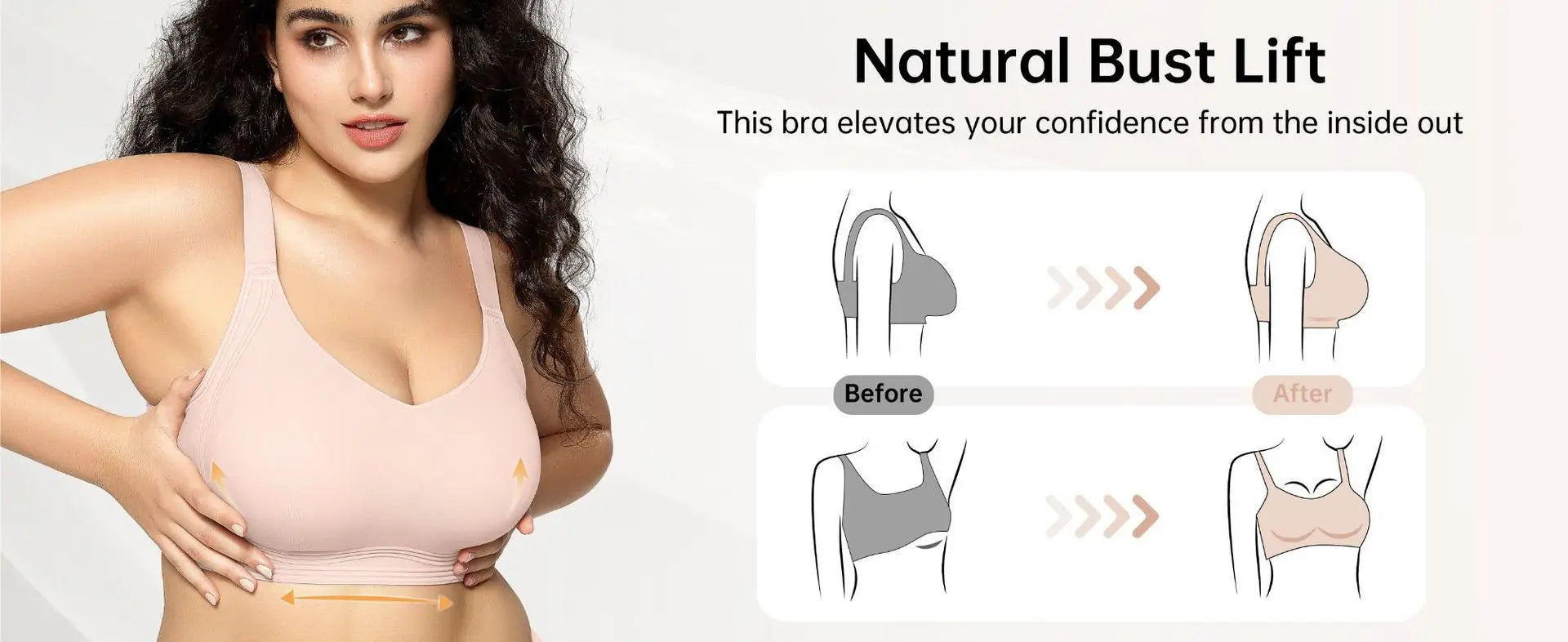 Women's Wire-free Seamless Bra Solid Color Full Cup Thin Molding Underwear Seamless Push-up Comfortable Underwear