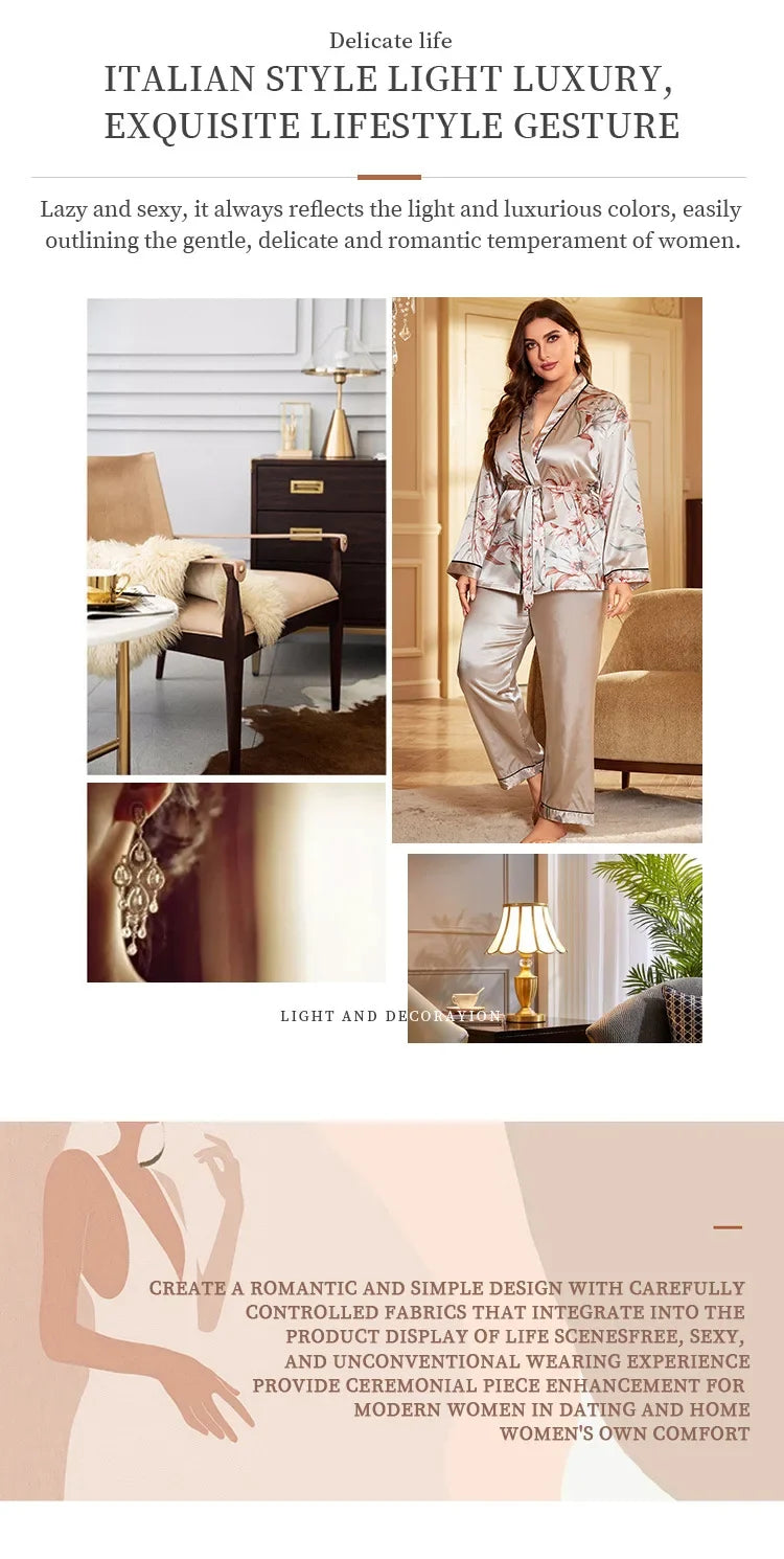 Large size summer  women's bathrobes sexy dressing gown home clothes can be worn outside the ice silk nightgown