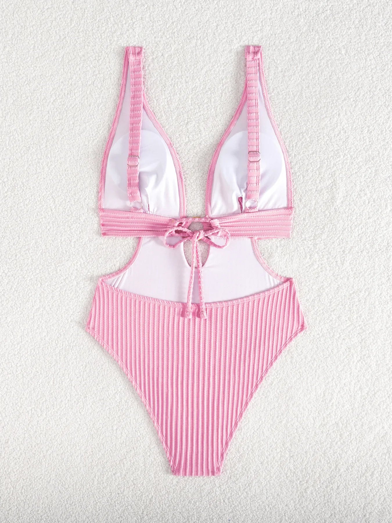 Deep V Neck Cut Out Women Swimwear One Piece Swimsuit Female High Leg Cut Monokini Bather Backless Bathing Suit Swim Beachwear
