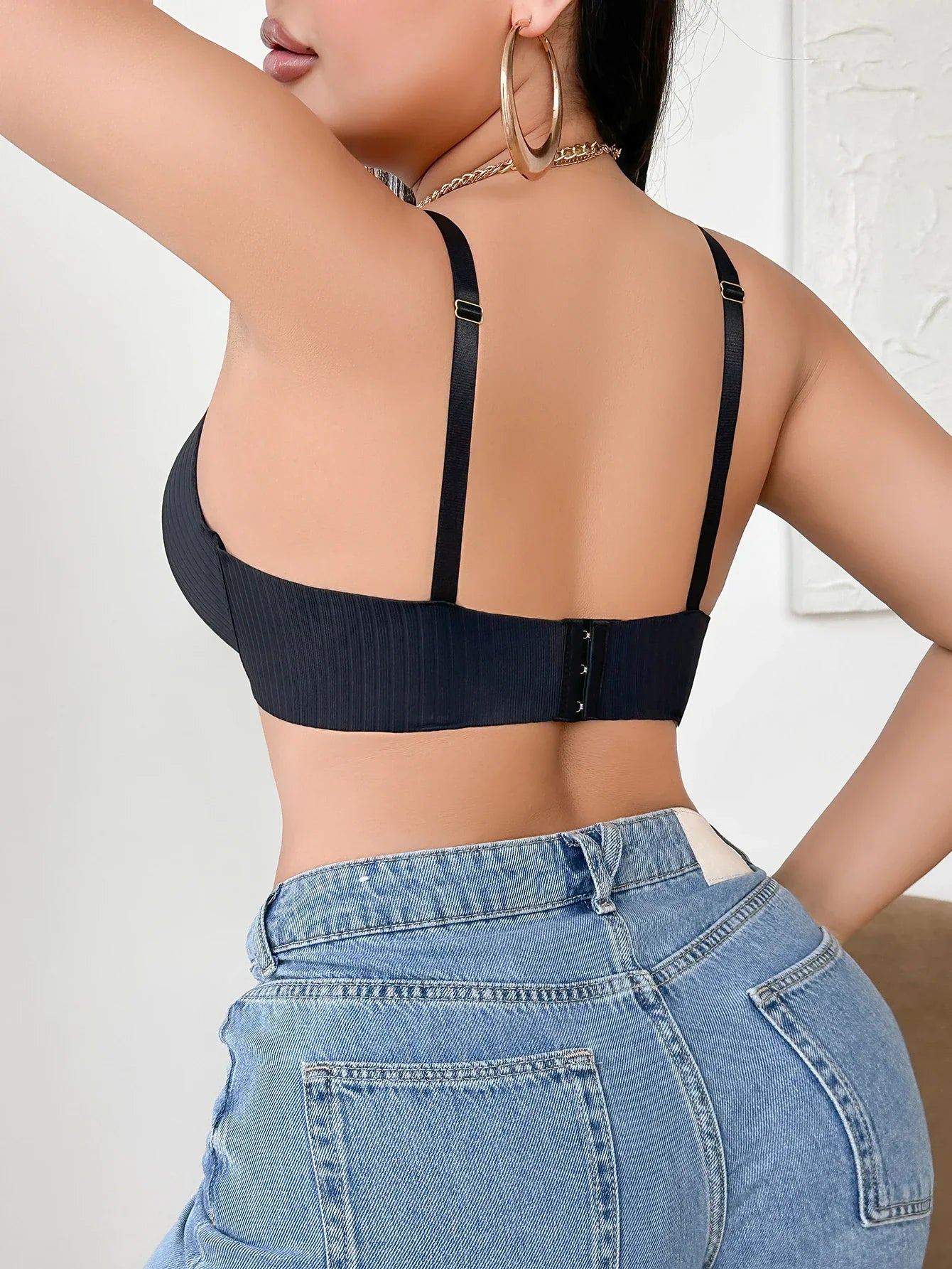 Everyday Basic Solid Color Push up Bra for Women Comfortable Plus Size Brassiere Thin Cup Underwire Support Lingerie