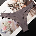 Ice Silk Leopard Women Panties Sexy G String Thong Seamless Underwear T Back Candy Color Girls Briefs Underpants Plus Size M-XXL