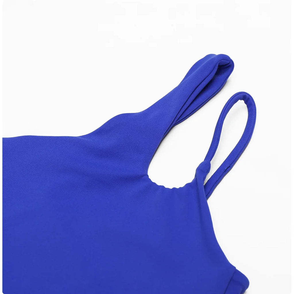 Comfort Single Strap Yoga Bra Chest Pad Running Sports Bra Gym Top Women Stretch Pull Up Underwear Women Vest Fitness Tank Top